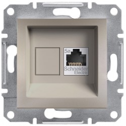 Розетка компьютерная RJ45 кат. 5е ASFORA бронза EPH4300169